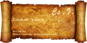 Csutak Vince névjegykártya